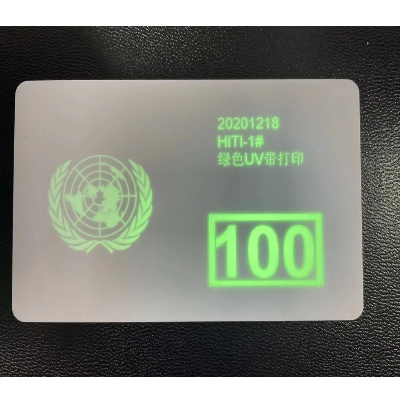 800015-UV blue 1000prints/roll UV Fluorescent Thermal Transfer Ribbon for Zebra ID card printer P310 P330i P430i