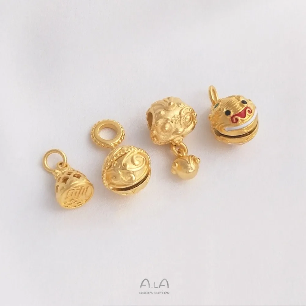 

Вьетнамский песок, золото, глотающий зверь, колокольчик, кулон, кольцо, пробуждение льва, ручная веревка, ожерелье, сделай сам, высококачественный кулон ручной работы