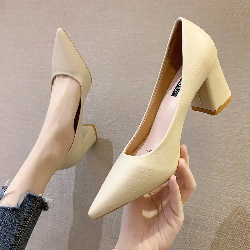 Ladies Summer Footwear Pointed Toe Shoes For Women 2024 Red On Heeled Beau Today Office High Heels Pumps 39 Chic Point Hot Offer