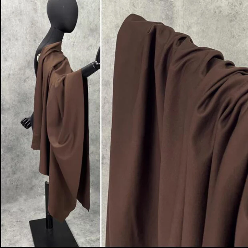 Good Coffee Brown Draping 4 Ways Elastic Cotton Spandex Roman Knit Fabric Diy Sewing Dance Dress /Women Tights Pants