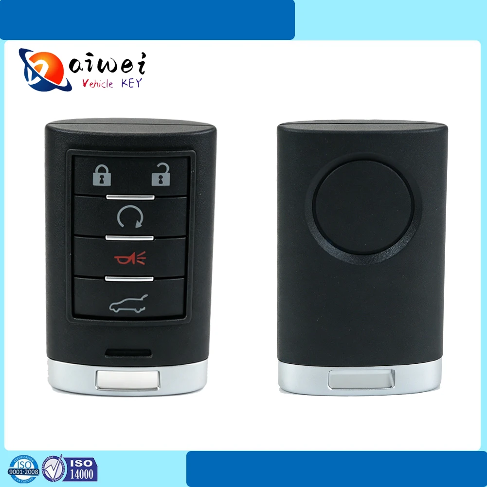 

6 Buttons Square Card Smart Remote Key Fob 315MHz ID46 Chip For Cadillac SUV Sedan Keyless Entry Proximity Car Key Replacement H