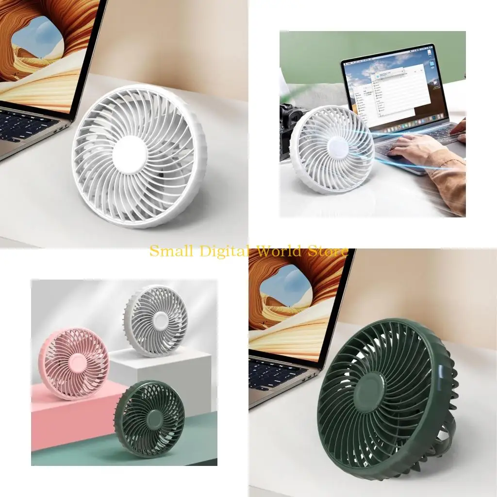 77UB wiederaufladbarer USB-Ventilator, Tischventilator, Camping-Ventilator, Deckenventilator, Hängeventilator, 4000 mAh