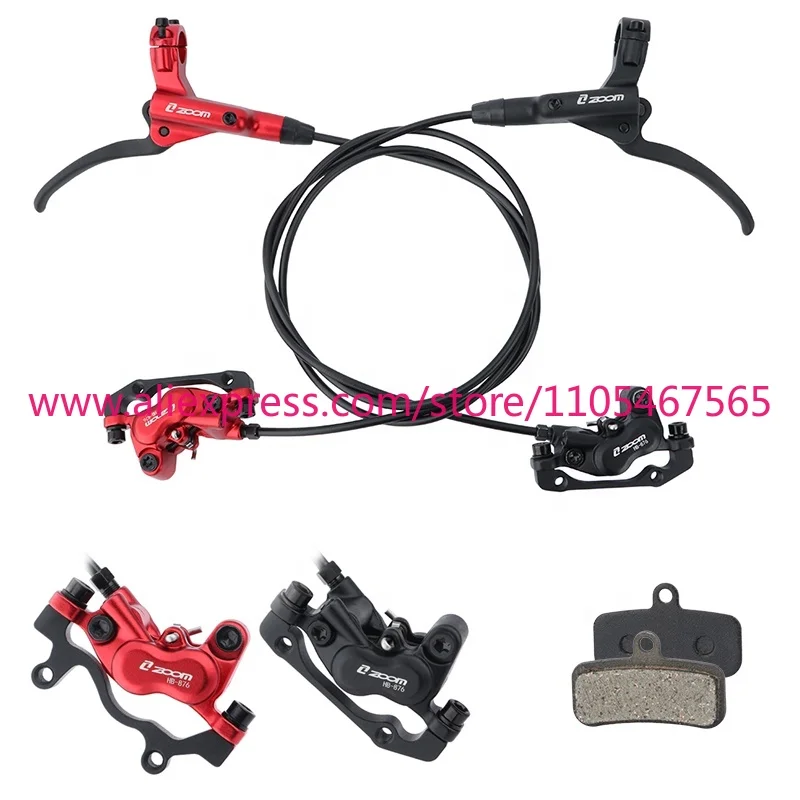 2PCS Zoom 4 Piston Hydraulic Disc Brakes 800mm/1400mm Mountain Bike Oil Brake