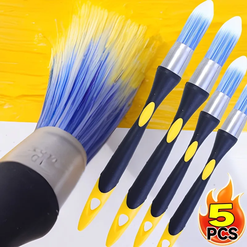 

5/1 шт., кисть для обрезки краев, углов, двухцветная кисть с заточенными краями, домашние профессиональные кисти для рисования своими руками