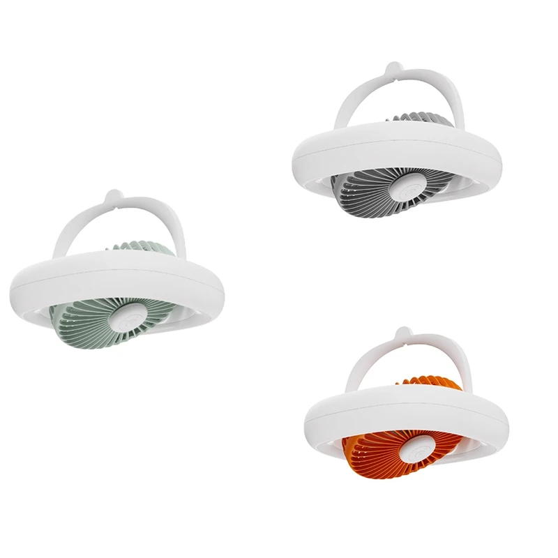 Ceiling Fan Remote Control Oscillating Fan 7Inch 4000Mah 4 Gears And Warm Light Led Lamp USB Desk Ceiling Fan