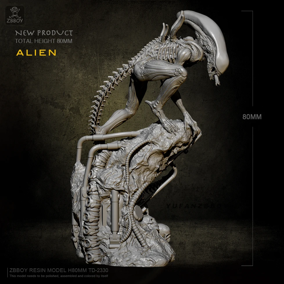 80MM Resin model kits Alien self-assembled TD-2330