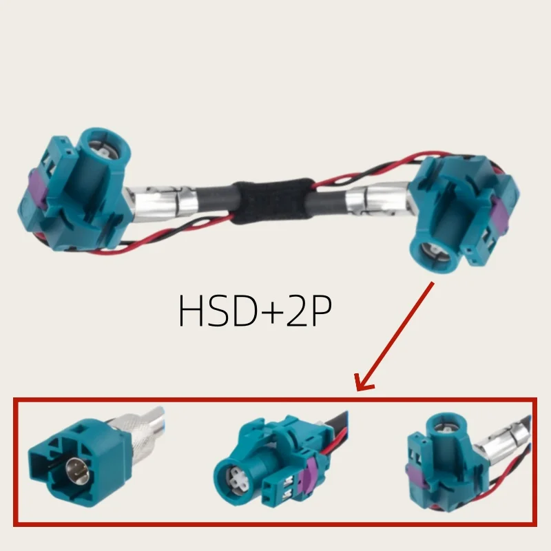 Water Blue HSD/LVDS 4+2P Automotive HD Camera Transmission Line Plug LVDS Camera Cable for Vehicle