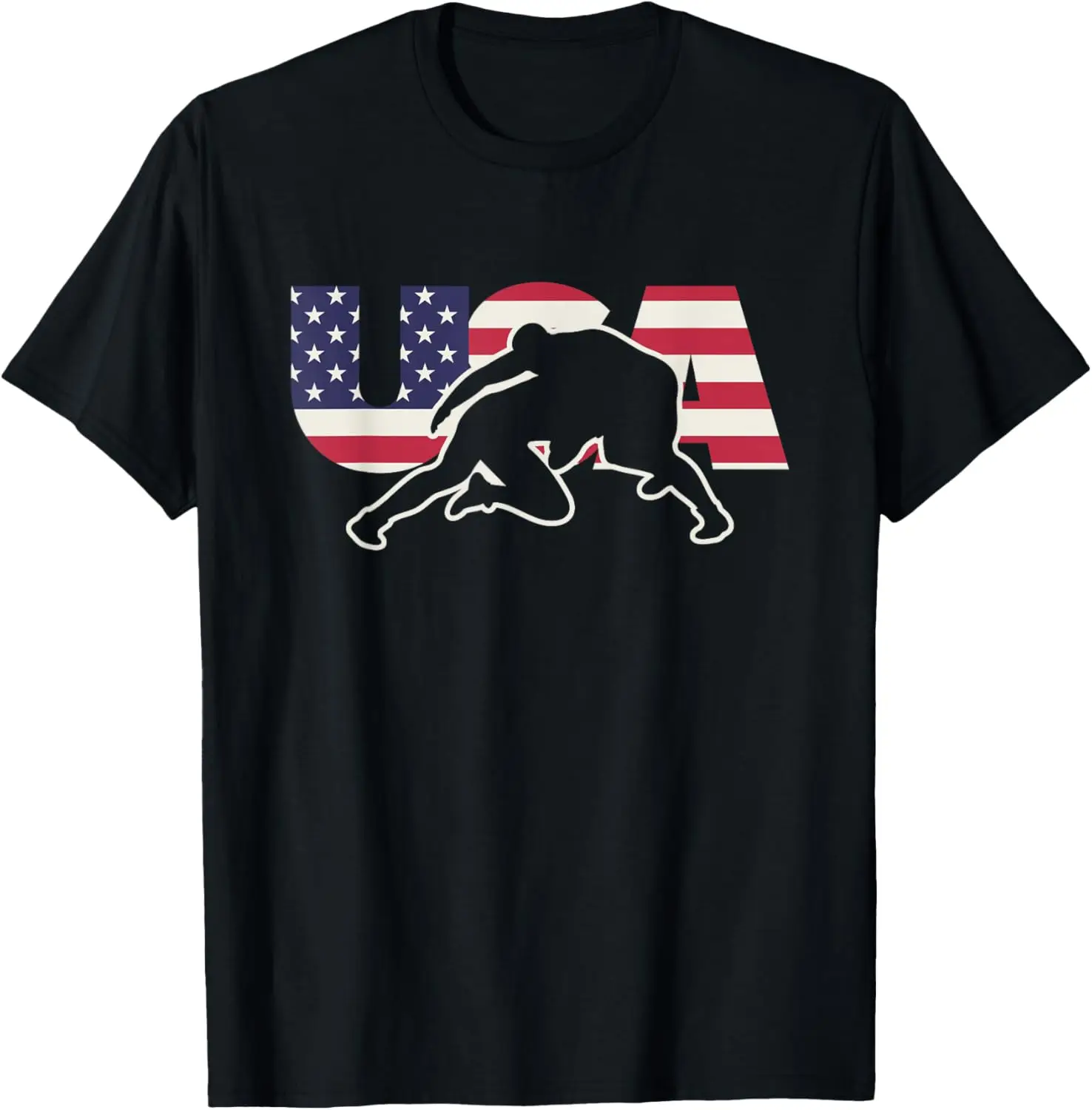 

Retro USA Wrestling Apparel American Shirts for US Wrestler T-Shirt
