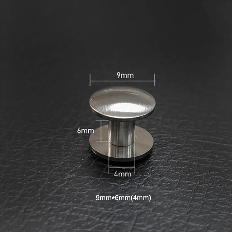 9mm * 6mm/9.8mm * 7mm pure titanium curved surface belt small screw belt accessories professional belt buckle head needle buckle