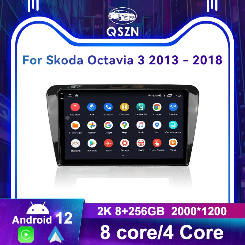 

QSZN 8 Core Android 12 GPS Navigation 2000*1200 10” Screen 2 Din Android Car Radio Carplay For VW Volkswagen Golf Skoda Octavia