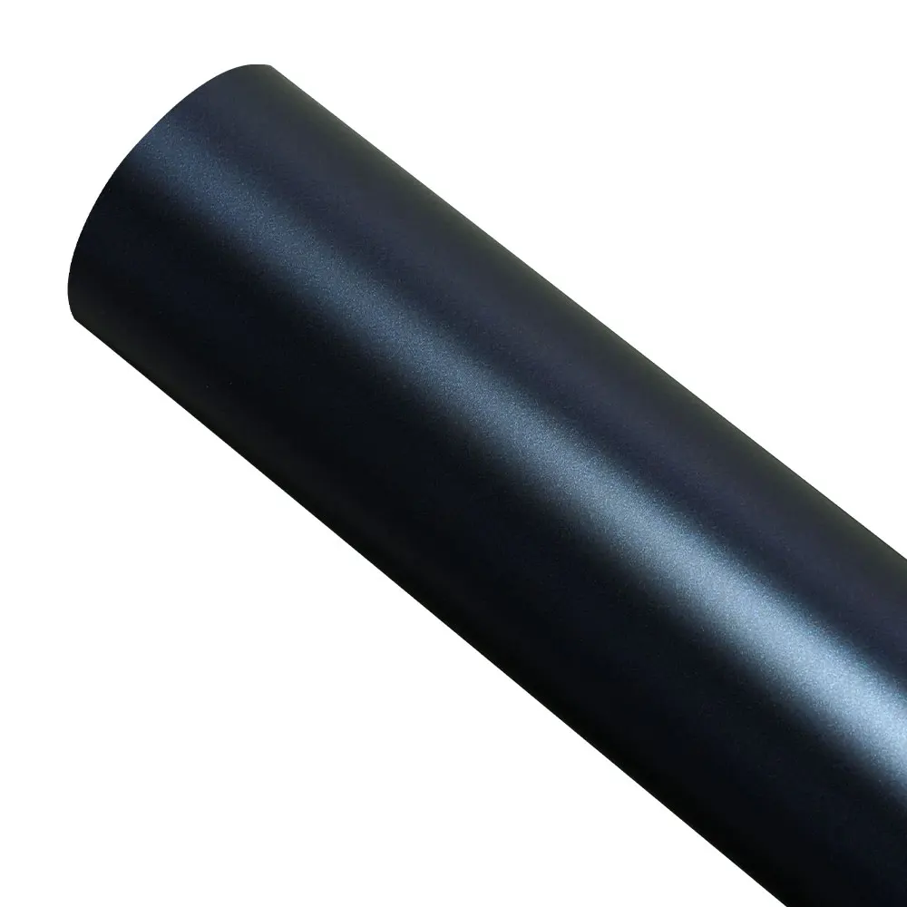PET Matte Schwarz Blau Auto Vinyl Wrap Film Farbwechsel Film PVC Aufkleber Luftblase Kostenloser Auto Dekoration Zubehör Auto Aufkleber