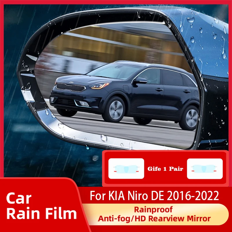 

Car Rearview Sides Mirror Film For KIA Niro DE 2016~2022 Anti-Fog Full Cover HD Rearview Sides Mirrors Film Set Car Accessories