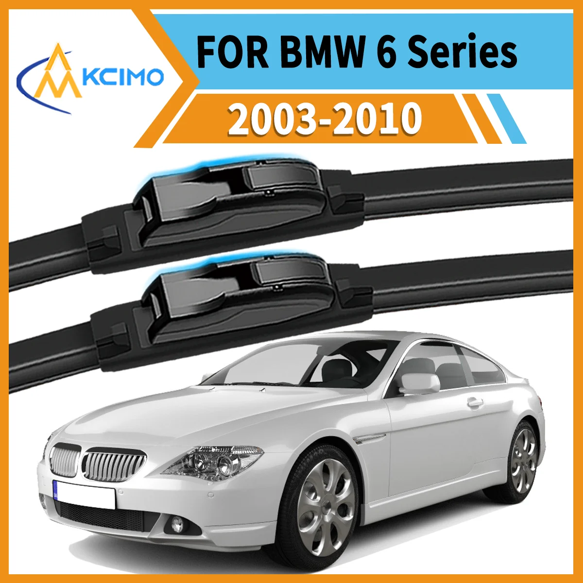 

All-Season Driving Companion 2 Front Wiper Blades for BMW 6 Series E63/E64 2003-2010 Clear Vision Smooth Wipe Enhanced Safety
