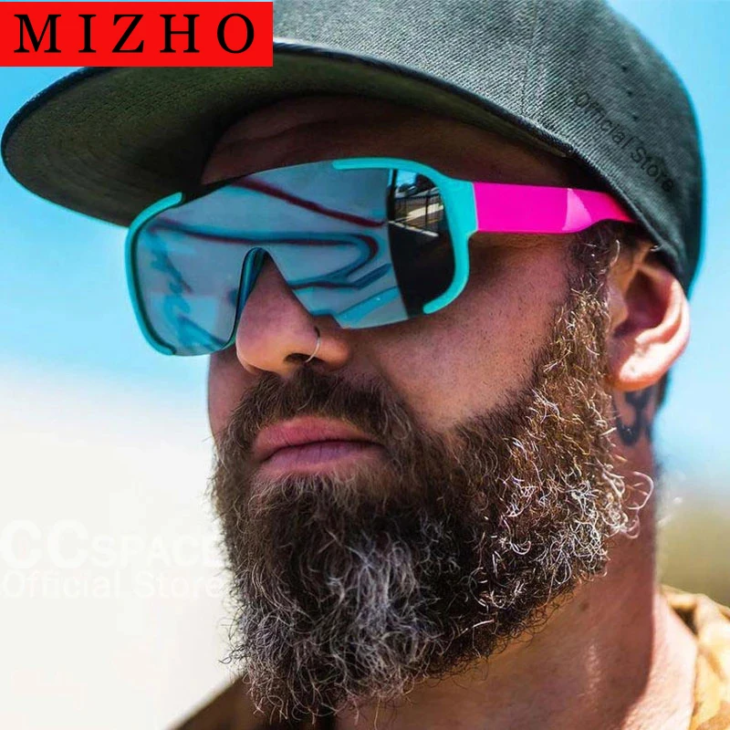 

MIZHO Fashion Candy Color Oversized Goggle Cobain Sunglasses Men Brand Designer MIRROR Shades UV400 Vintage Glasses Women Oculos