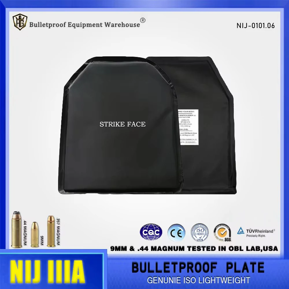 Nível 3a nij iiia 0.15 pe 0101.06 polietileno multicamadas 10x12 invisível leve armadura macia placa à prova de balas de autodefesa