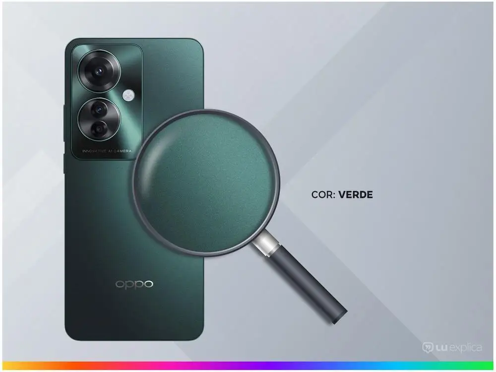 Smartphone OPPO Reno 11F 256GB Green 5G 8GB RAM 6,7 "Camera. Triple + Selfie 32MP Dual Chip
