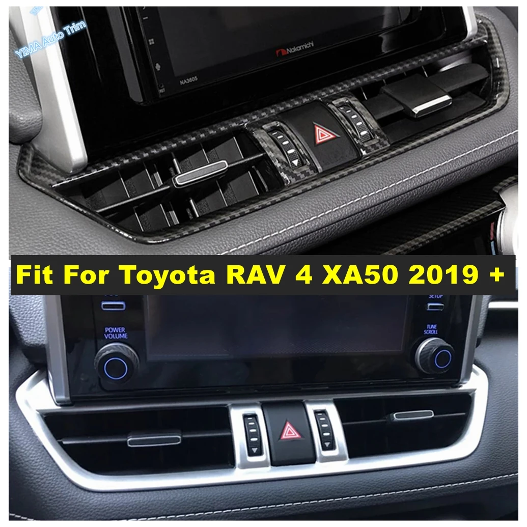 

For Toyota RAV4 RAV 4 XA50 2019 - 2024 Center Air Conditioning Outlet Decor Frame Warning Light Lamp Switch Cover Trim Interior