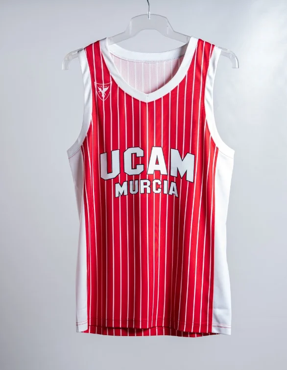 2026 New Hot UCAM Murcia Basketball Suit, Quick Drying Breathable Sleeveless Shirt, Family Parent-child Outfit