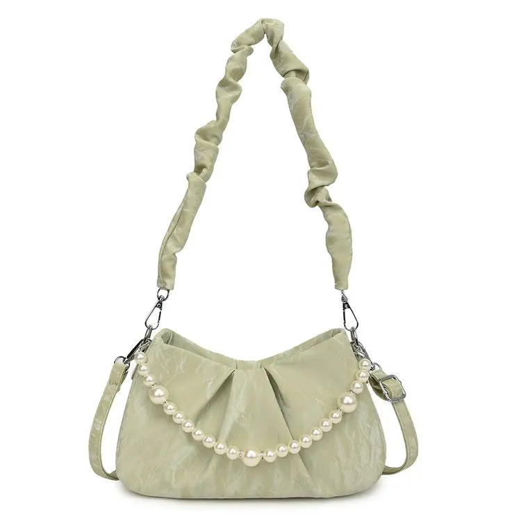 

2025 Winter 773 New Pull Shoulder Bag Underarm Bag Fashion Versatile Cloud Bag Folds Casual