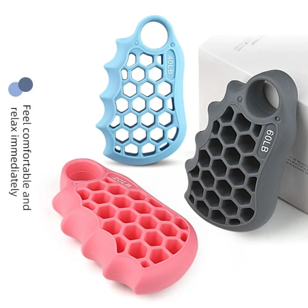 Honeycomb Grip Strength Trainer Hexagonal Ergonomics Finger Strength Exerciser with Carrying Ring 20/40/60LB