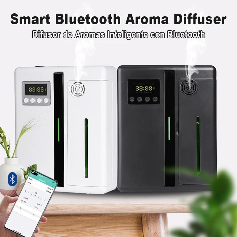 Smart Bluetooth Wall Mounted Essential Oil Aroma Diffuser with Built-in Fan for Large Room Fast Diffusion Home Hotel