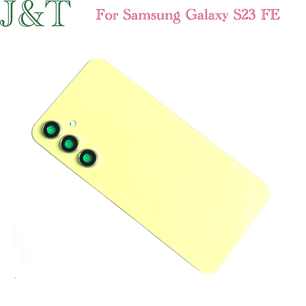 New For Samsung Galaxy S23 FE Back Battery Cover Rear Door Housing Rear Glass Case For Samsung Galaxy S23FE With Camera Lens