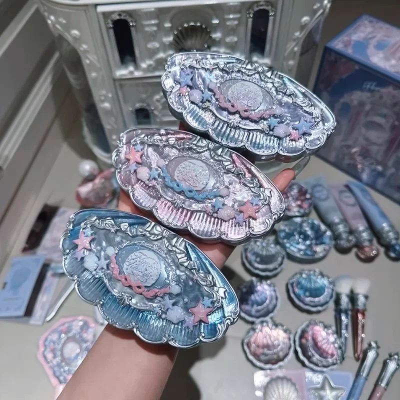 ดอกไม้รู้ Shell Pearl Collection Eyeshadow Palette Eye Glitter แต่งหน้า Palette ยาวนาน 6 สีอายแชโดว์แต่งหน้าเครื่องสําอาง