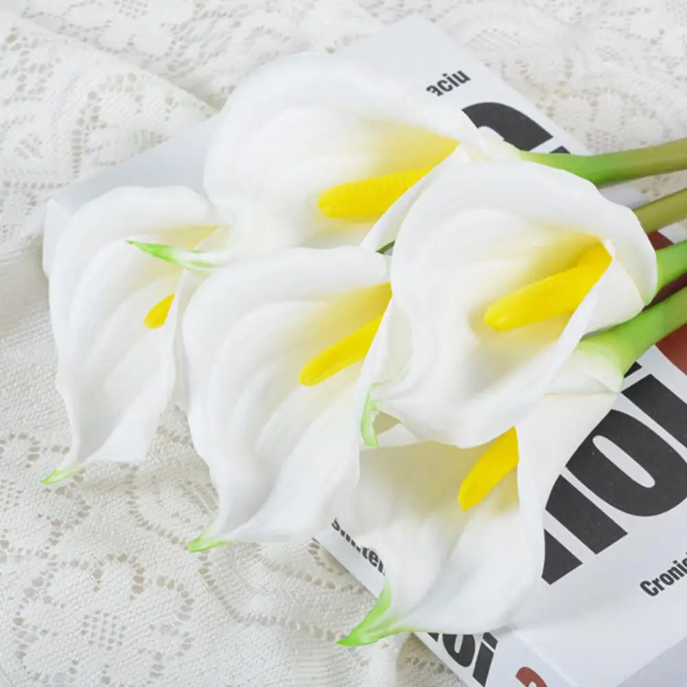 Indoor Artificial Callalily Artificial Calla Lily Branch Elegant Artificial Callalily Flower Branch for Home Wedding Party Decor