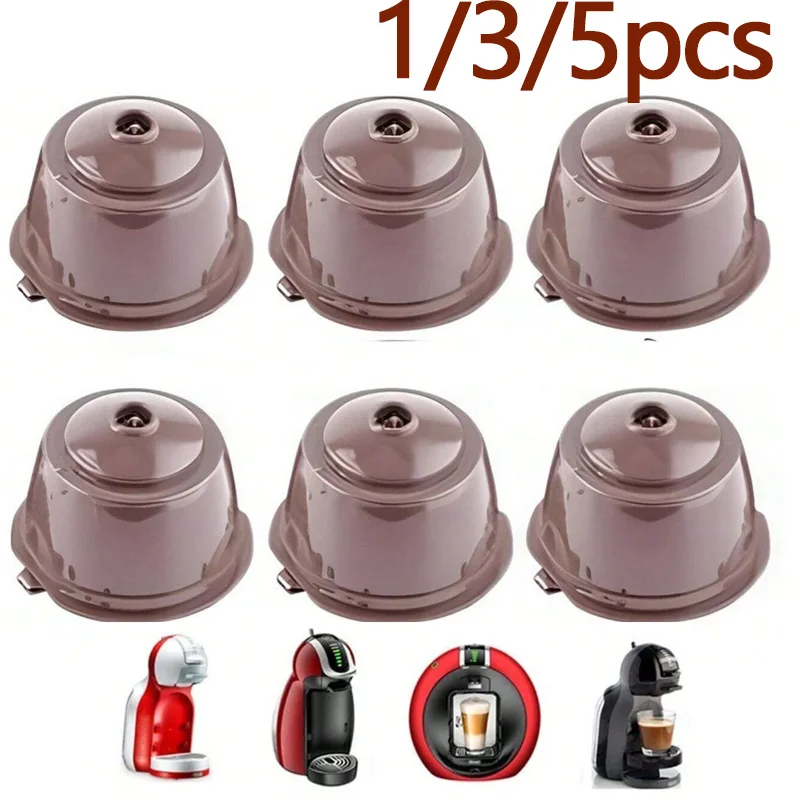 1/3/5/10pcs Reusable Coffee Capsules Filter Cup Dispenser for Nescafe Dolce Gusto Refillable Coffee Capsules Pod Compatible Kit