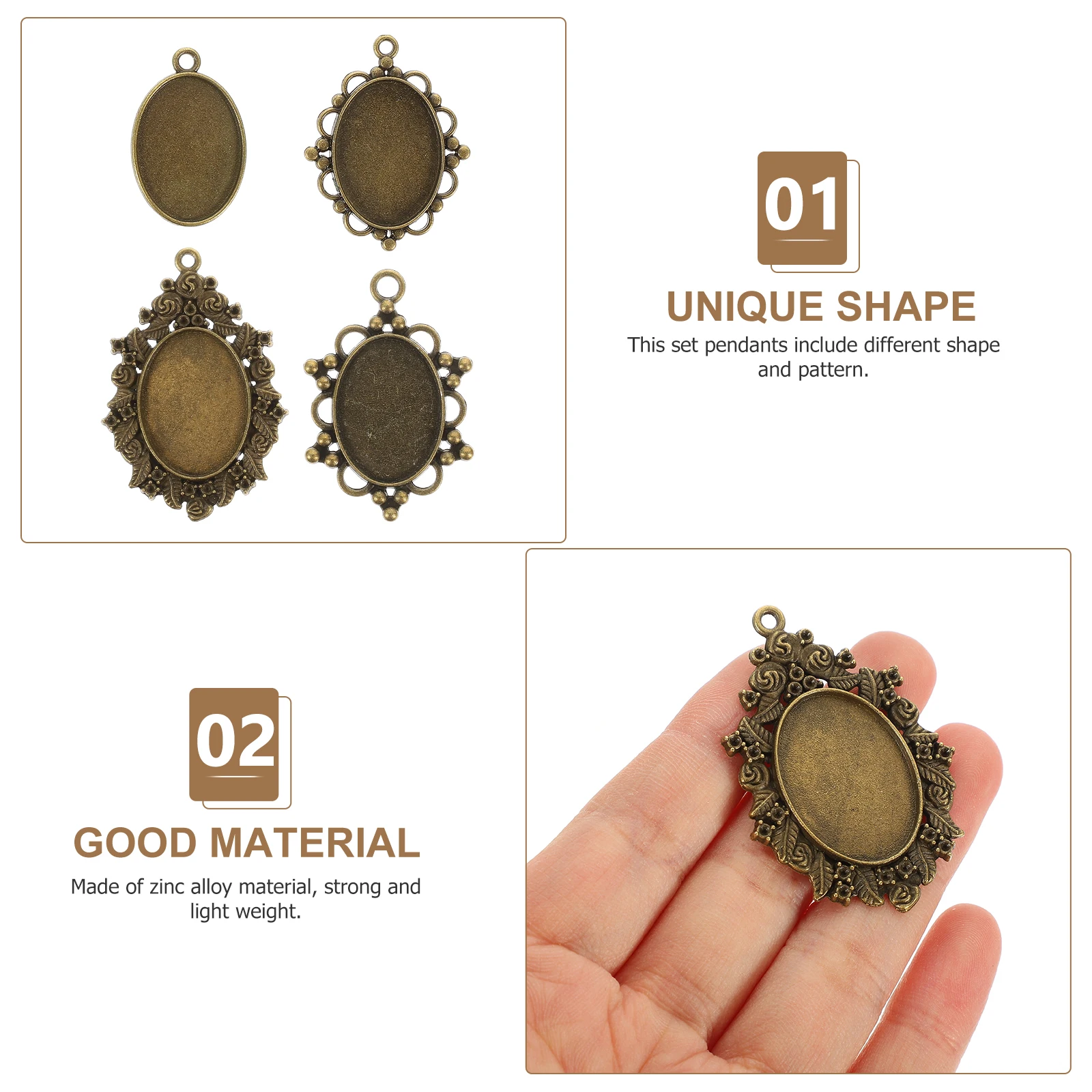 

20pcs Diy Jewelry Accessories Alloy Pendant Drops Retro Style DIY Jewelry Accessories Necklace Bracelet Project Charms Gift