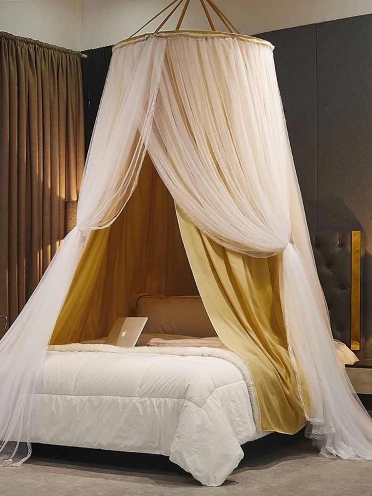 

Новая пылезащитная круглая купольная москитная сетка-балдахин для кровати, затемняющая штора для спальни, детская палатка, универсальный дизайн