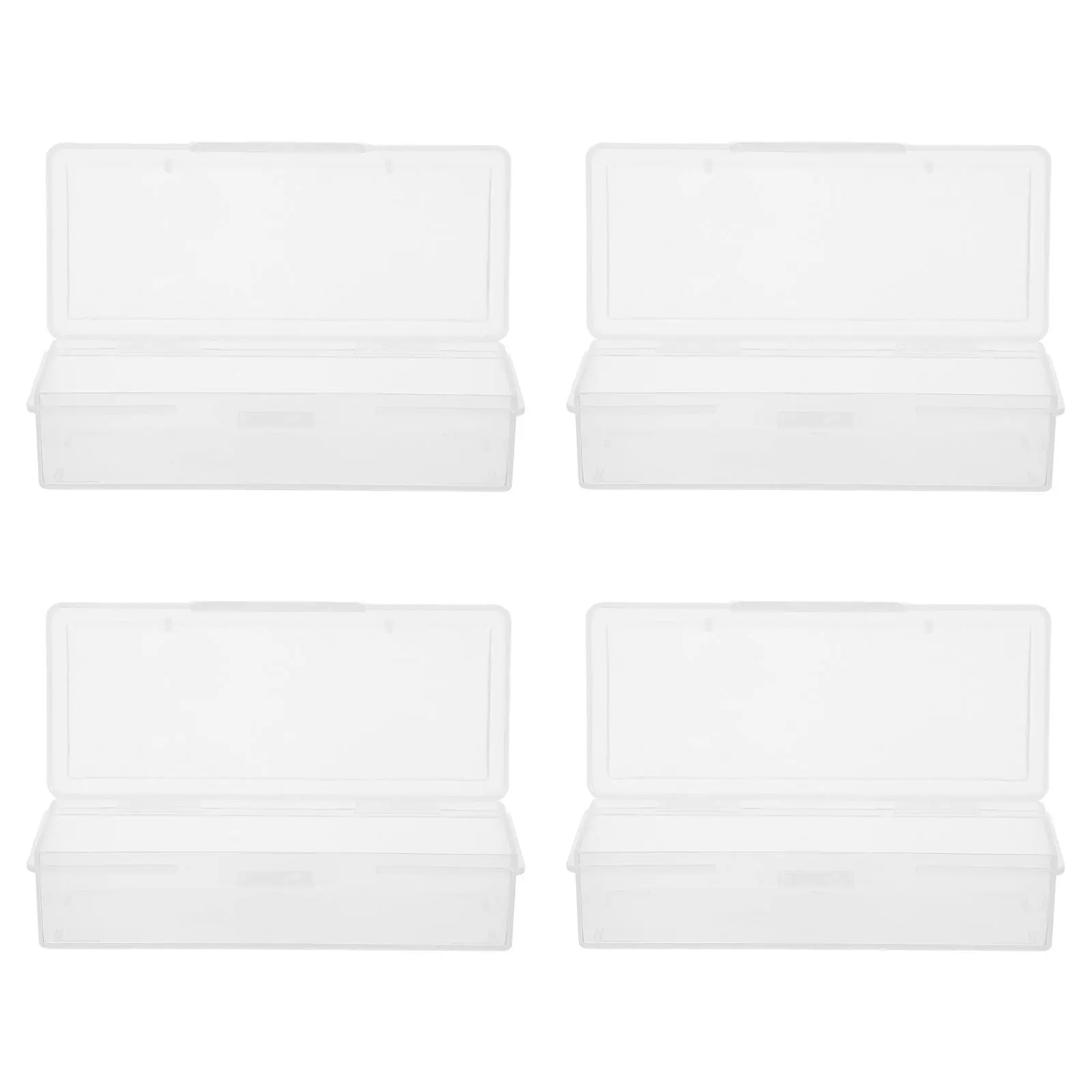 

4pcs Portable Cotton Swab Container Transparent Travel Holder Dispenser For Cotton Balls Toothpicks Candies Storage Box Jar