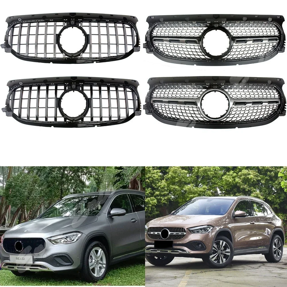 Front Racing Billet Bumper Grille Upper Facelift Grill For Mercedes-Benz H247 GLA200 GLA200d  2021 2022 2023+