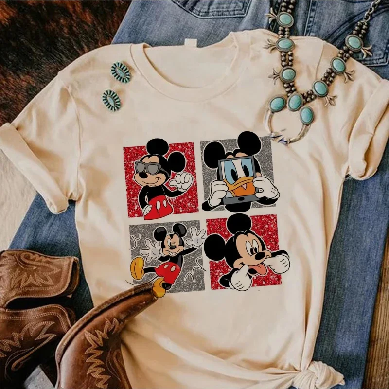 Gothic Mickey Print T-shirts for Women Fashion Minnie Mouse T Shirt Streetwear Female Clothes Kawaii Disney Tshirt #4