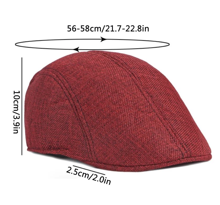 Men's Women Fake Linen Newsboy Caps Flat Hat Vintage Summer Breathable Gatsby Ivy Irish Cabbie Hats Trendy Beret Hat Color