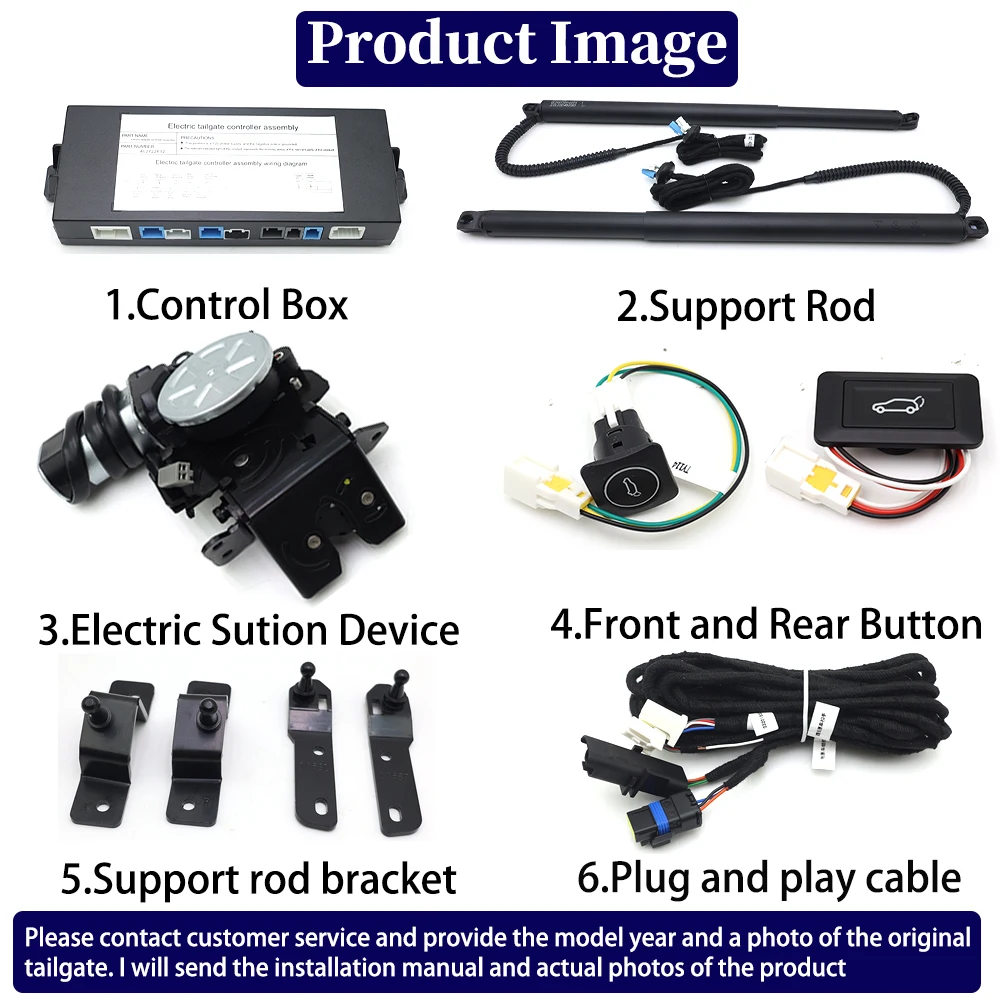 ZhuCamX لـ Chirey Fownix Chery Tiggo 8 Plus Grand Tour Ebro S800 باب خلفي كهربائي للسيارة، بوابة رفع أوتوماتيكية #6
