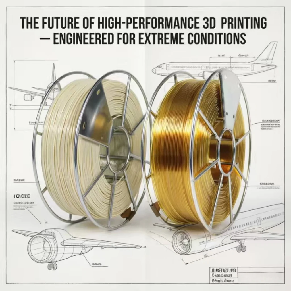 

PEI 3D Printer Filament 1.75mm, High Temp & Flame Retardant Filament, 217°C Heat Resistance, Industrial-Grade Polyetherimid