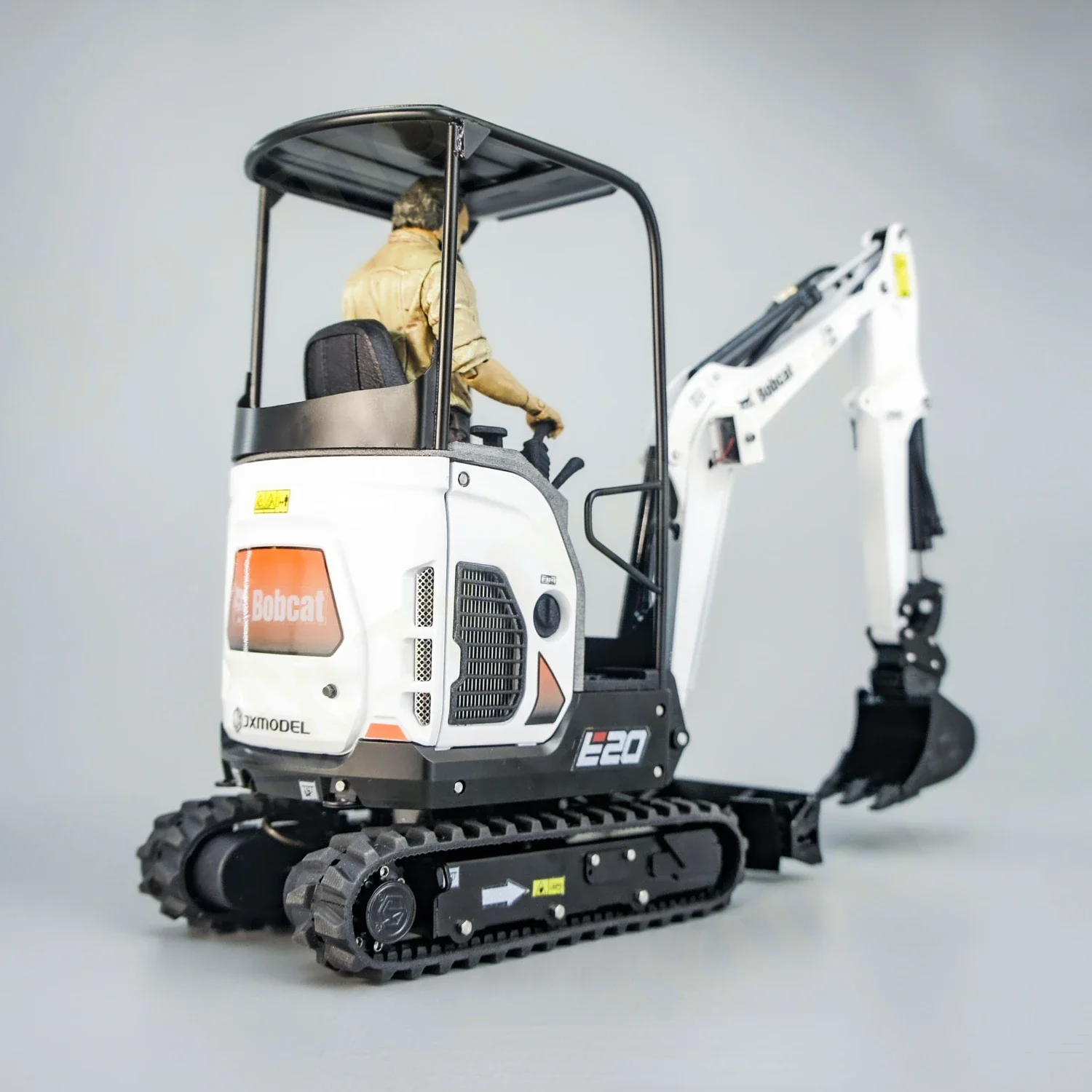 Mini RC Excavator 1/14 JX-E20 Hydraulic RC Excavator Metal Model Desktop RC Excavator RTR Radio Remote Control Car Toy