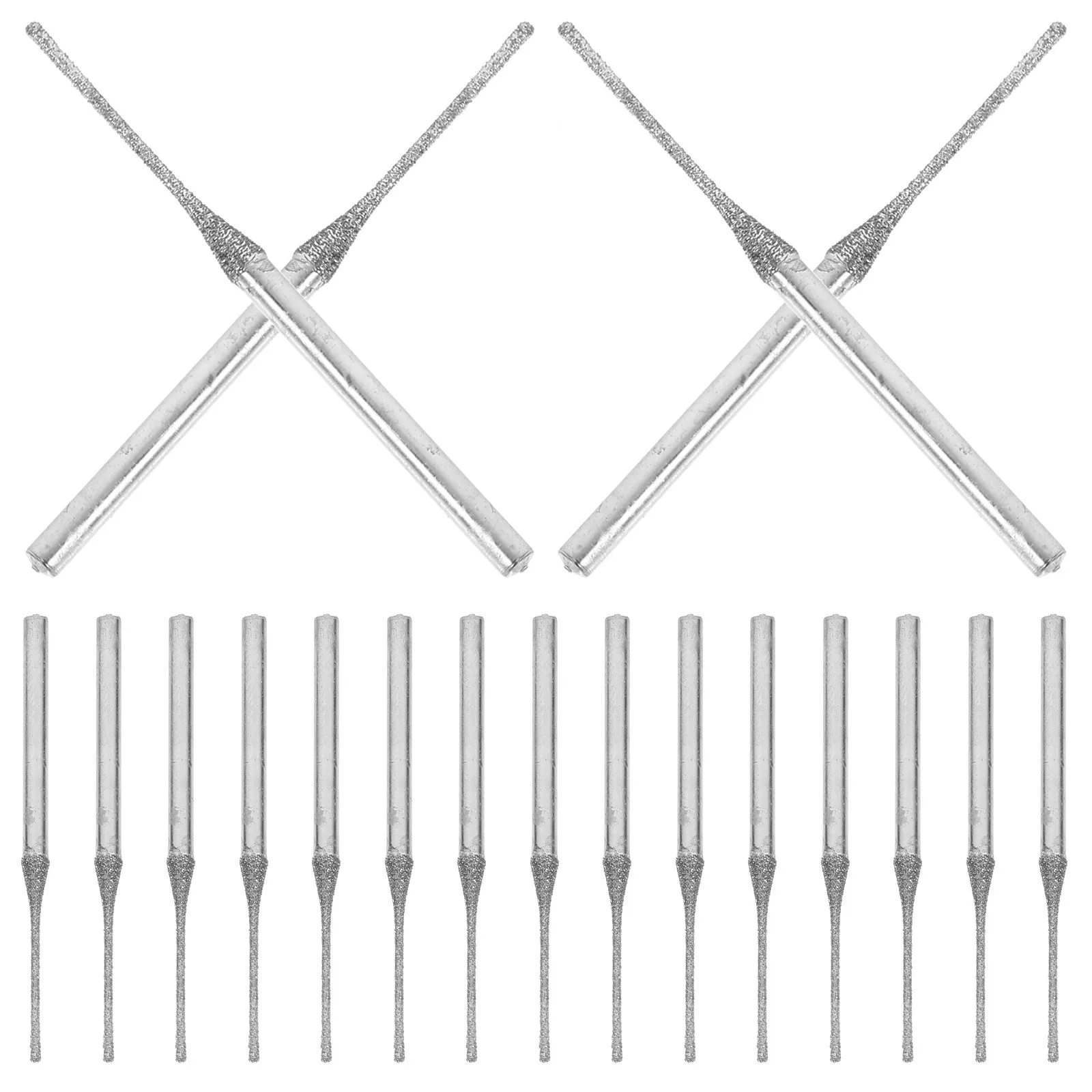 30Pcs Diamond Drill Bits Set Burr Type for Jade Carving Stone Drilling Glass Etching 1Mm Diamond Grinding Burrs Craft Tools