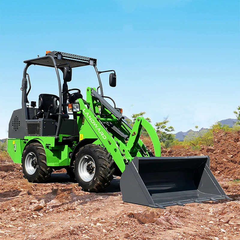 New Design Building Construction 400kg High Quality Electric Front End Loader Battery Zero Turn Wheel Loader 1000kg Customized