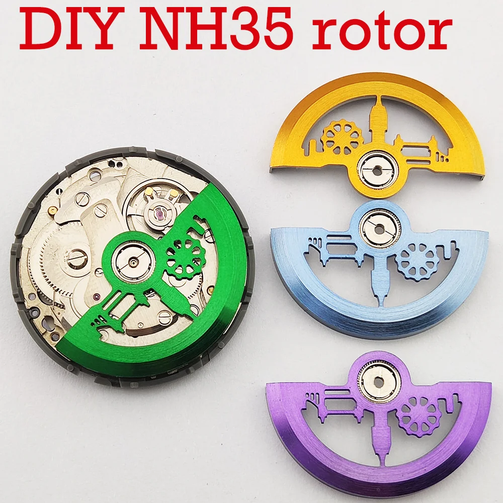 

city Style NH35 Rotor Movement Automatic Hammer For NH36 NH34 NH38 NH70 NH39 7S26 4R 6R Movement Oscillating Weight Rotor Rarts