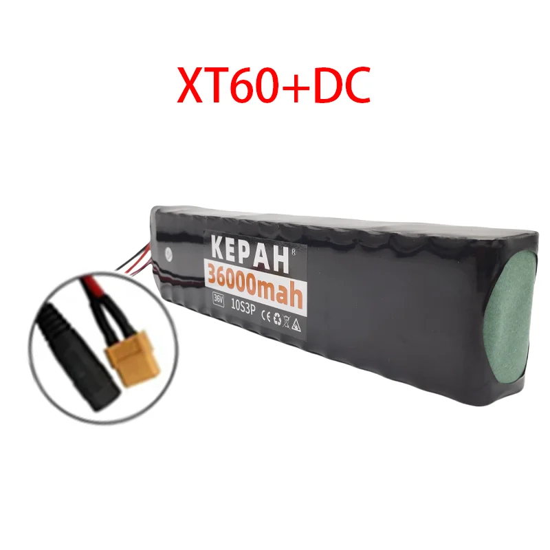 36V 36ah Oplaadbare Lithium Batterij 18650 10S 3P 500W Power Gemodificeerd 36V Elektrische Scooter Batterij Met Bms, Syp Xt60 Jst