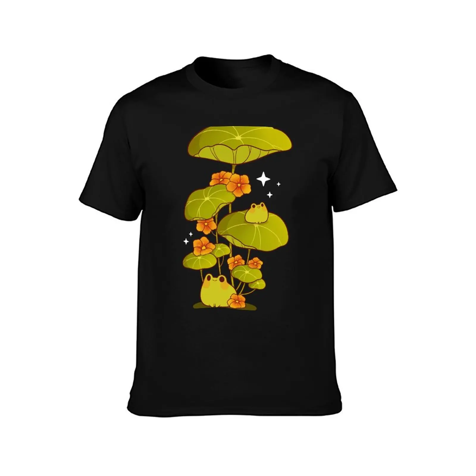 Happy froggies with flowers T-Shirt shirts graphic tees oversizeds quick drying anime figures mens big and tall t shirts