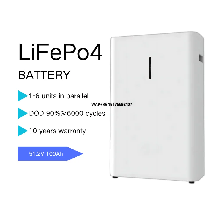 Off-Grid Solar System 51.2Vdc 100Ah Stackable ESS 20kWh, LiFePO4 IP20 DOD95% 6000+ Cycles with CAN/RS485