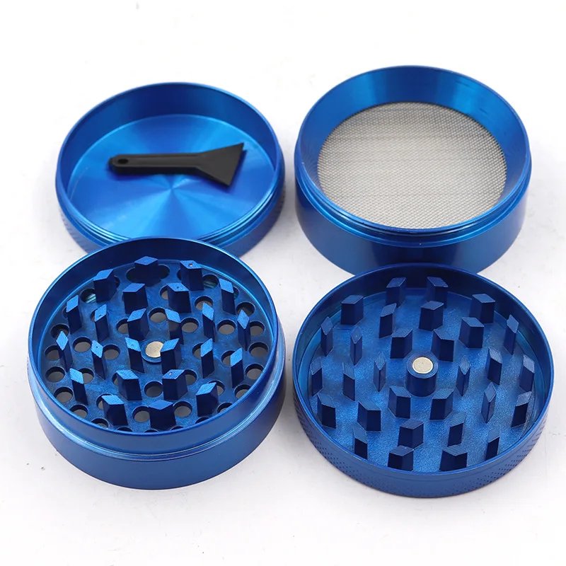 50MM Alloy Zinc Herb Grinder Tobacco Mills 4 Layers Spicy Cracking Magnetic Connection Smoking Accessories