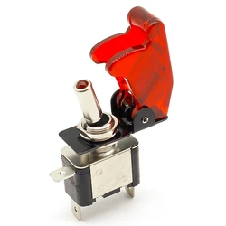 1pcs High Quality Red 12V 20A Racing Car Truck Boat Cover LED Push Button Rocker Toggle Switch Control+ dust cover