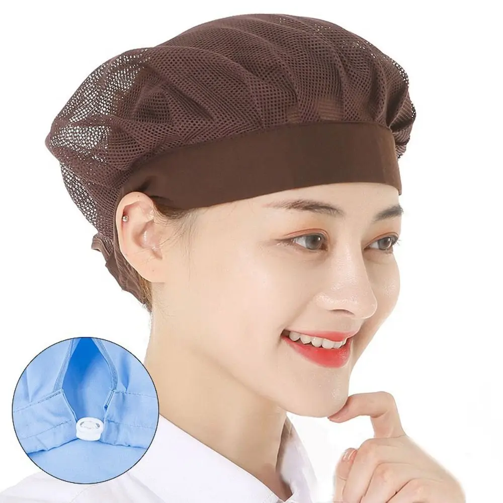 Cook Accessories Hair Nets Work Hat Mesh Work Wear Chef Hat Smoke-proof Dust Breathable Cooking Hygienic Cap Canteen Catering