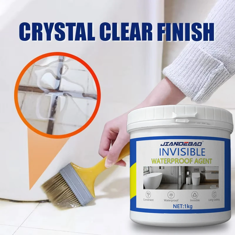1kg Clear Waterproof Coating - Easy to Clean for Kitchen & Toilet Sealing