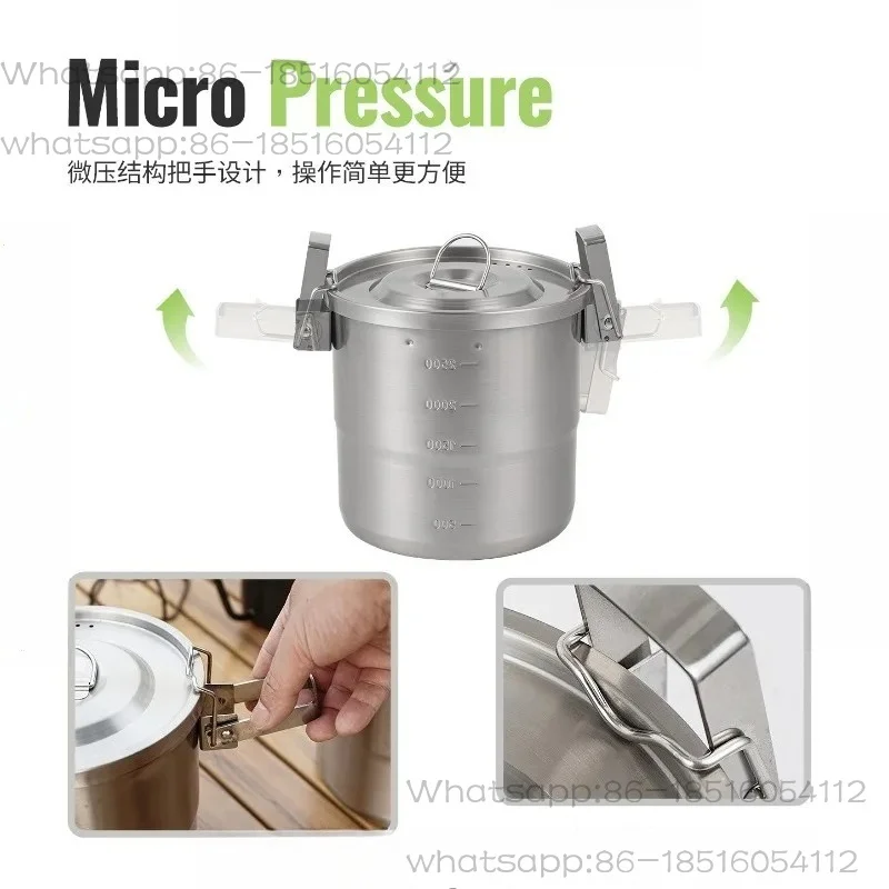 Outdoor 304 stainless steel pots and pans Camping picnic equipment Full set Cooking utensils Camping set Portable