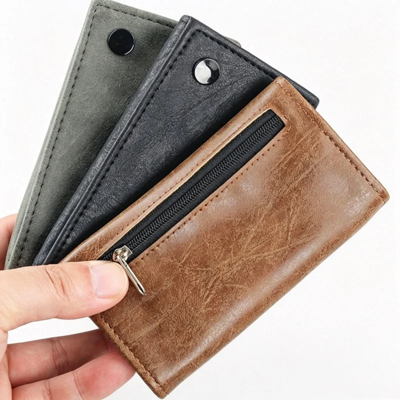 Leather Tobacco Pouch Case Bag Multifunctional Foldable Tobacco Storage Bag Pouch Wallet Bag Smoking Paper Tobacco Holder Case